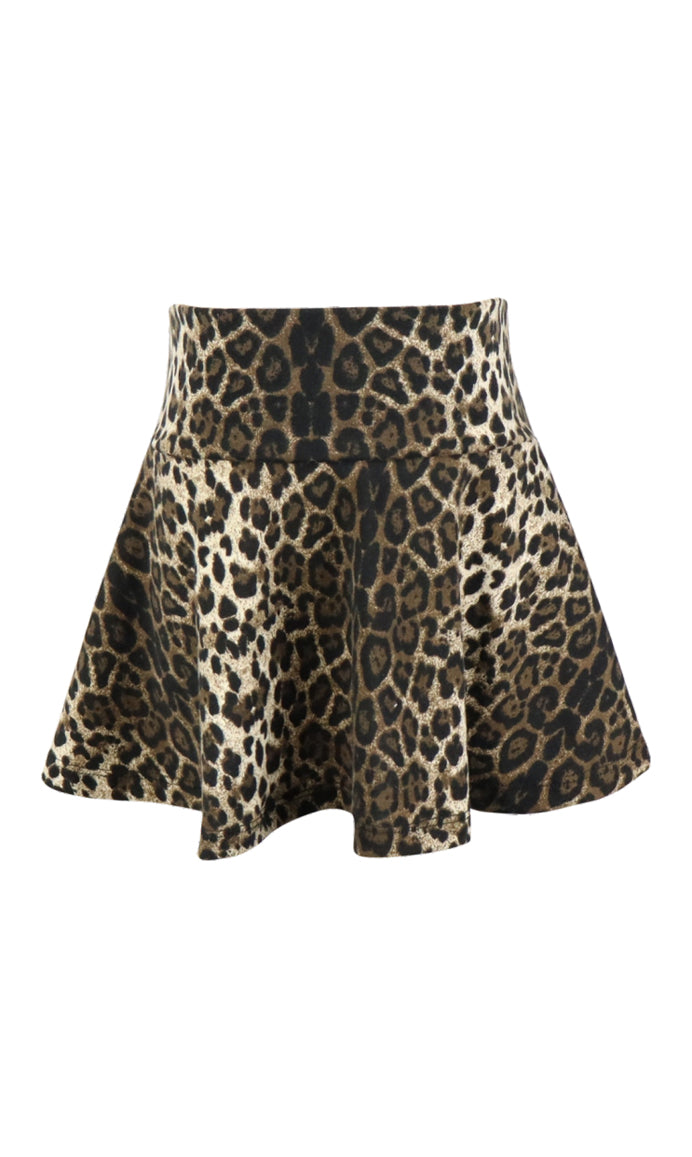 *Leopard Flare Skirt*