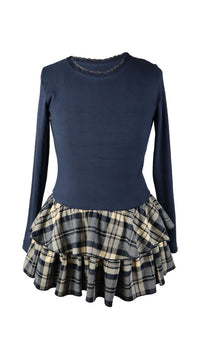 *Plaid Floral Dress*