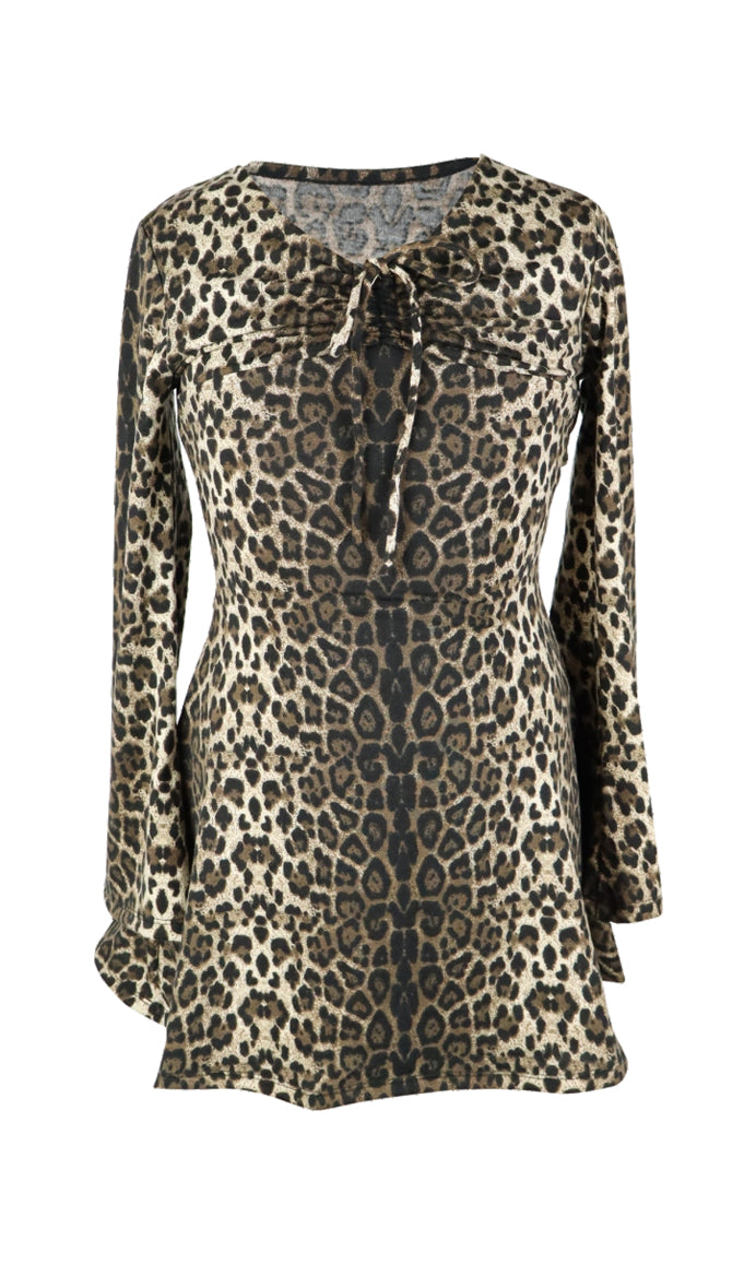 *Leopard Long Sleeve Dress*