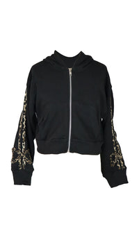 *Black Leopard Stripe Jacket*