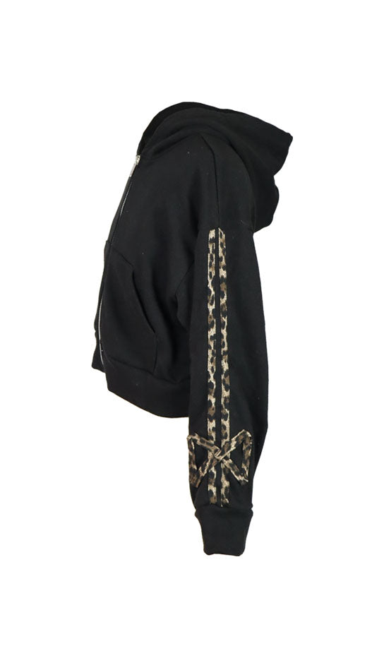 *Black Leopard Stripe Jacket*