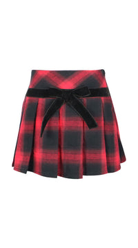 *Bow Velvet Skirt*