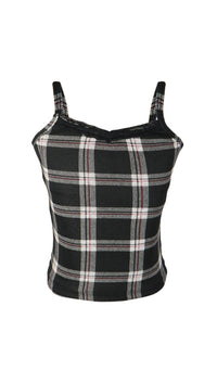 *Plaid Lace Camisole*