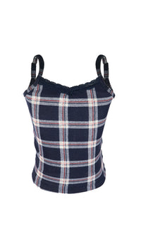 *Plaid Lace Camisole*