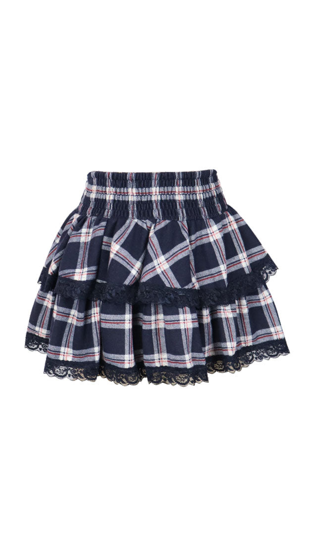 *Strecth Plaid Skirt*
