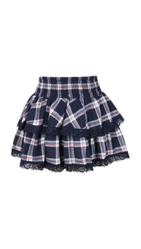 *Strecth Plaid Skirt*