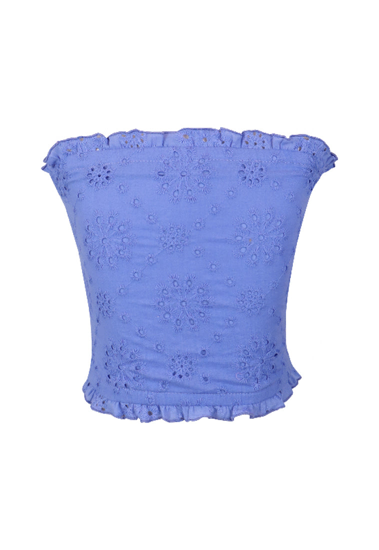 *Colorfull Eyelet Tubetop*