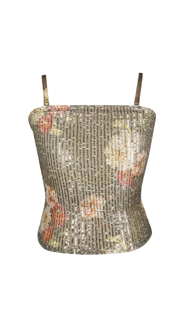 *Flower Sequin Top*