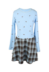 *Plaid Flare Dress*