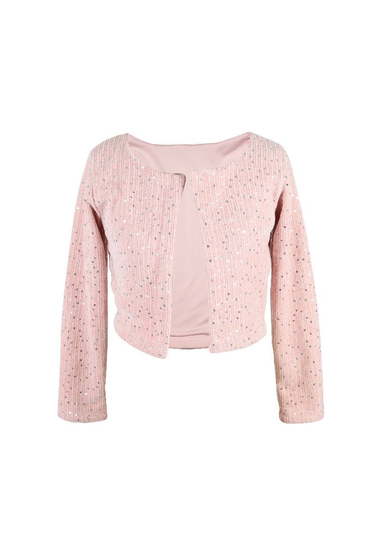 *Knit Sequined Cardigan*