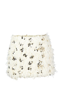 *Fur Sequin Skirt*