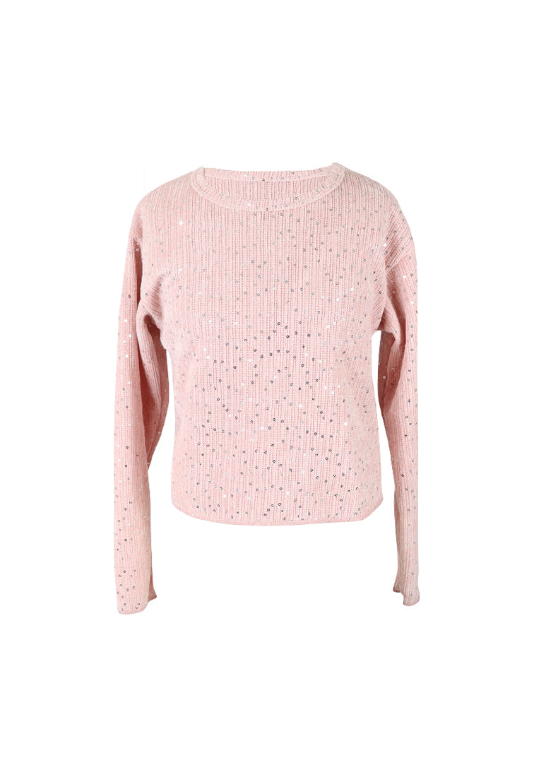 *Knit Sequined Tee*