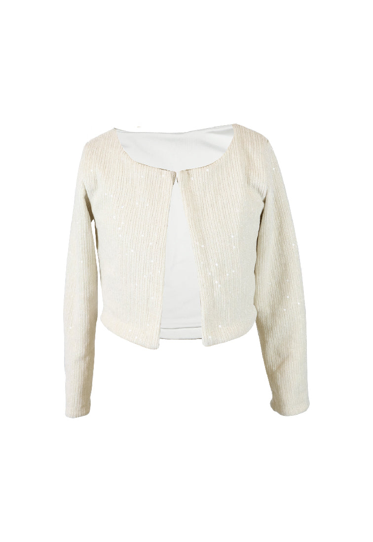 *Knit Sequined Cardigan*