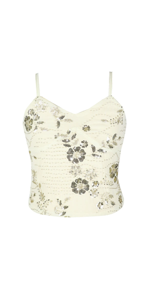 *Flower Sequin Tank*