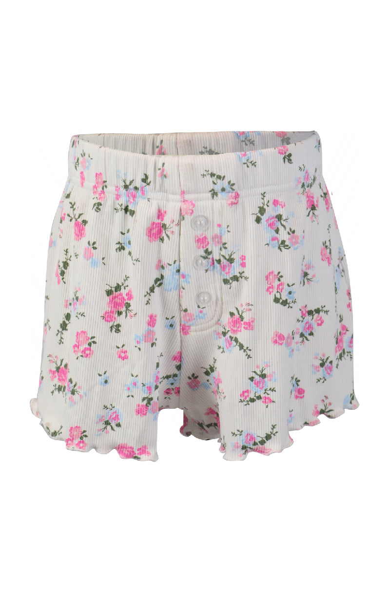 *Floral Printed Button Down Short*