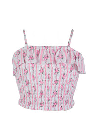 *Printed Ruffle Top*