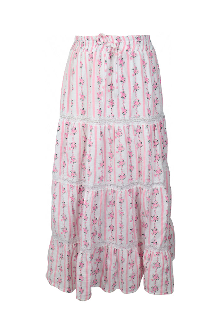 *Maxi Skirt Trimmed Lace*