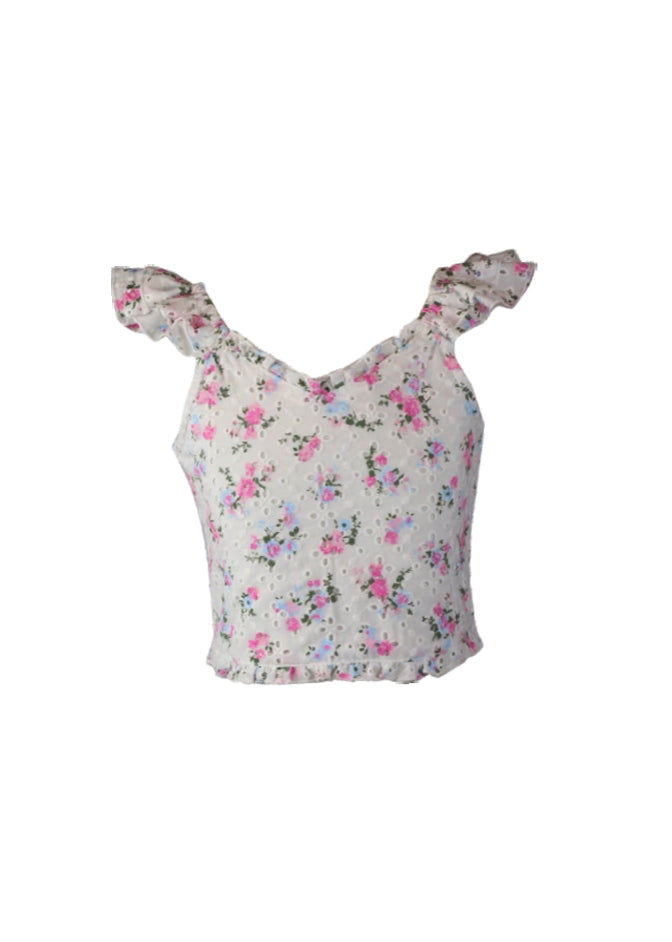 *Eyelet Smoked Top*
