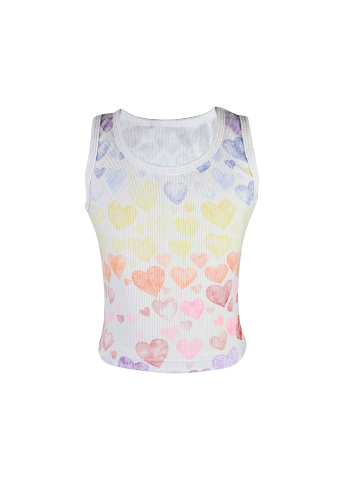 *Fadded Heart Tank*