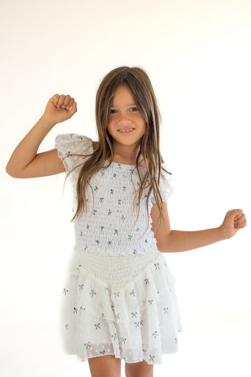 Flowers By Zoe Black Bow Skirt