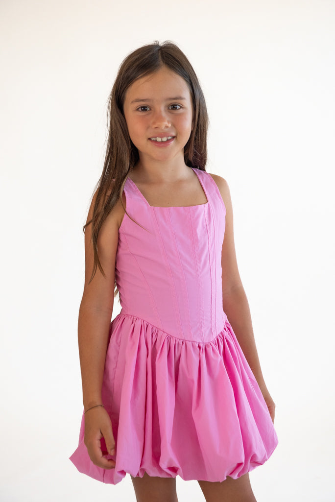 *Poplin Corset Bubble Dress*