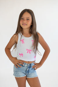 *Printed Bow Tank Top*