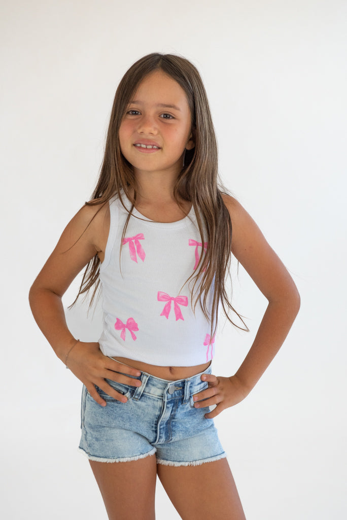 *Printed Bow Tank Top*