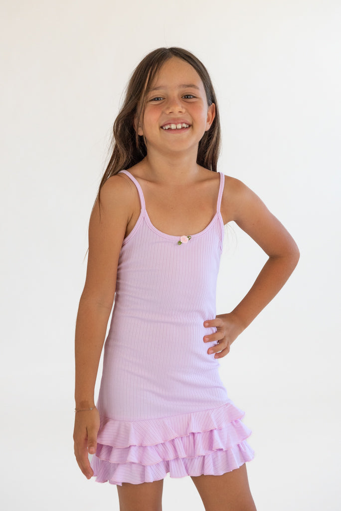 *Rib Ruffle Bodycorn Dress*