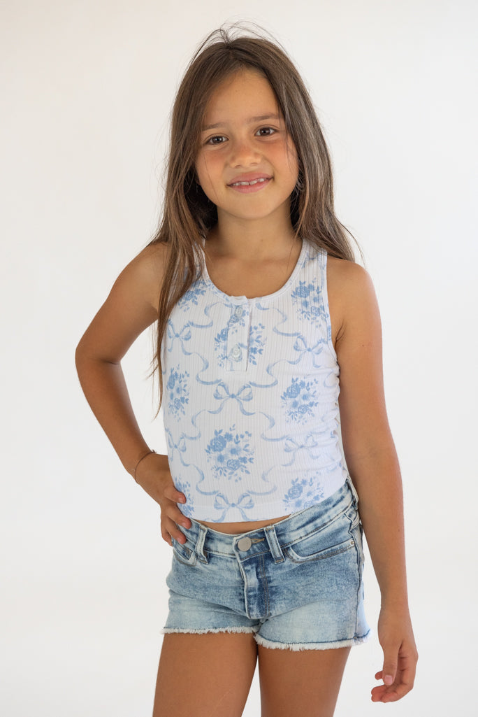 *Rib Button Down Tank*