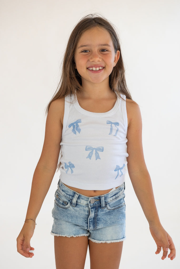 *Printed Bow Tank Top*