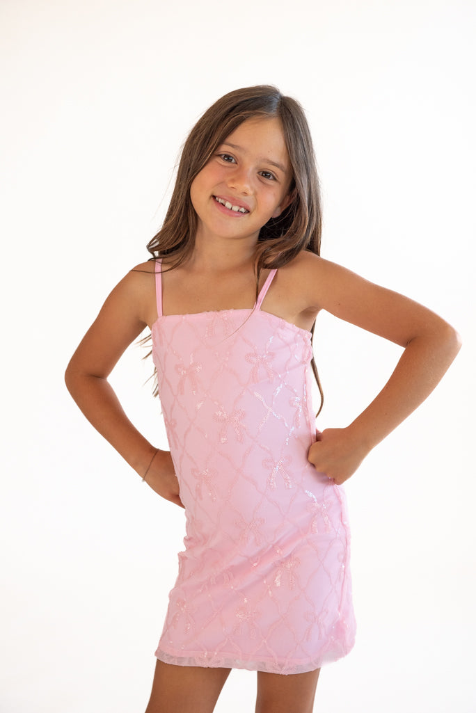 *Bow Squined Bodycon Dress*