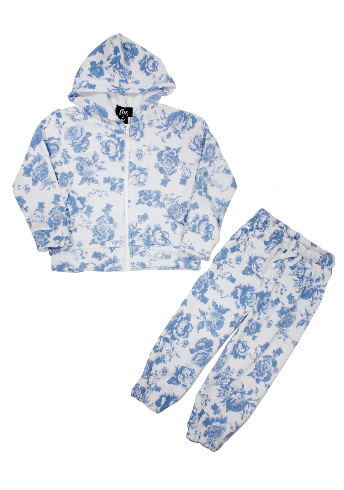 *Blue Toile Baby Jacket Set*