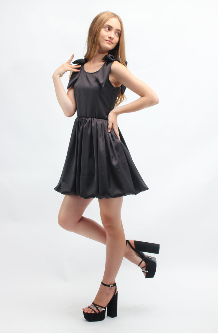 *Black Bow Bubble Dress*