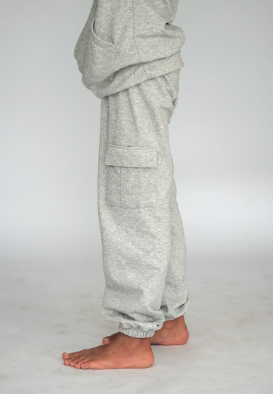 Silver Studded Cargo Pocket Sweatpants