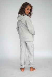 Silver Studded Cargo Pocket Sweatpants