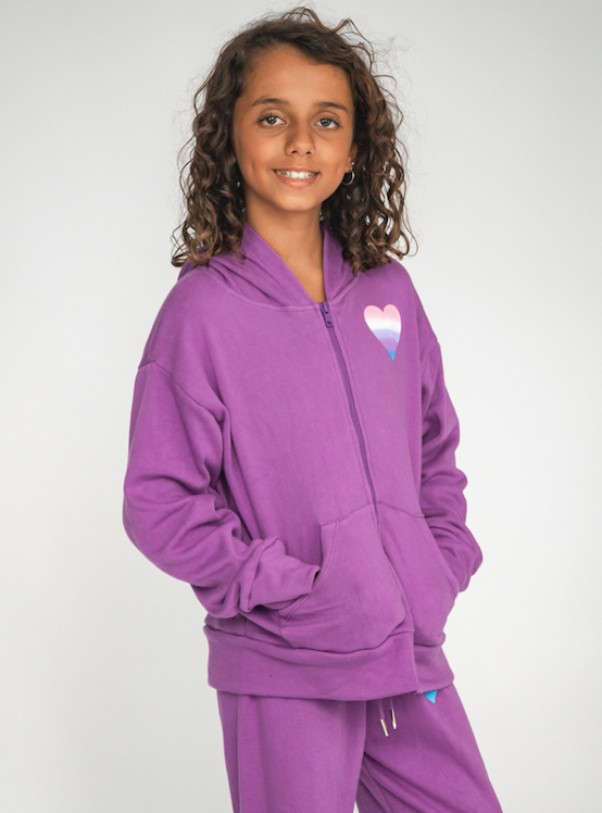 Heart Zip Sweatshirt