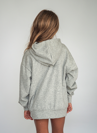 Grey Studded Oversized Hoody