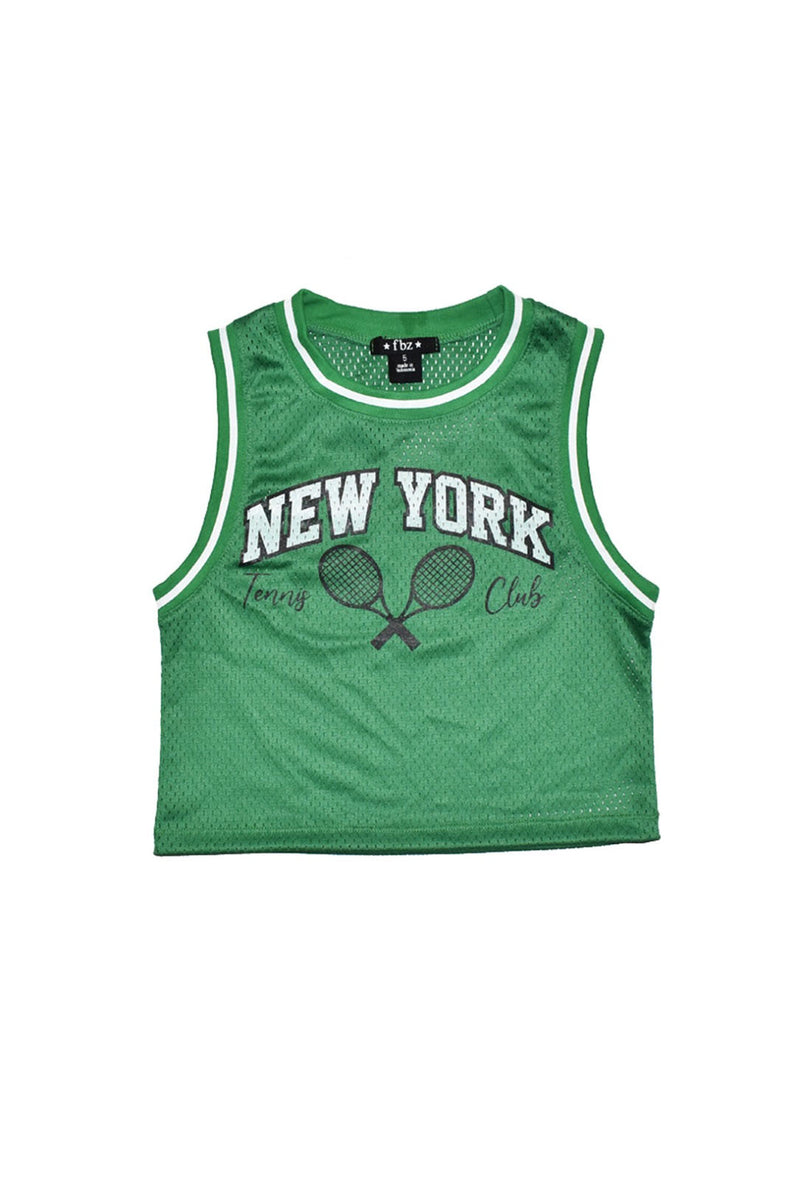 *Green Mesh New York Sleeveless Tank*