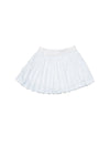 *White Mesh Pleated Skirt*