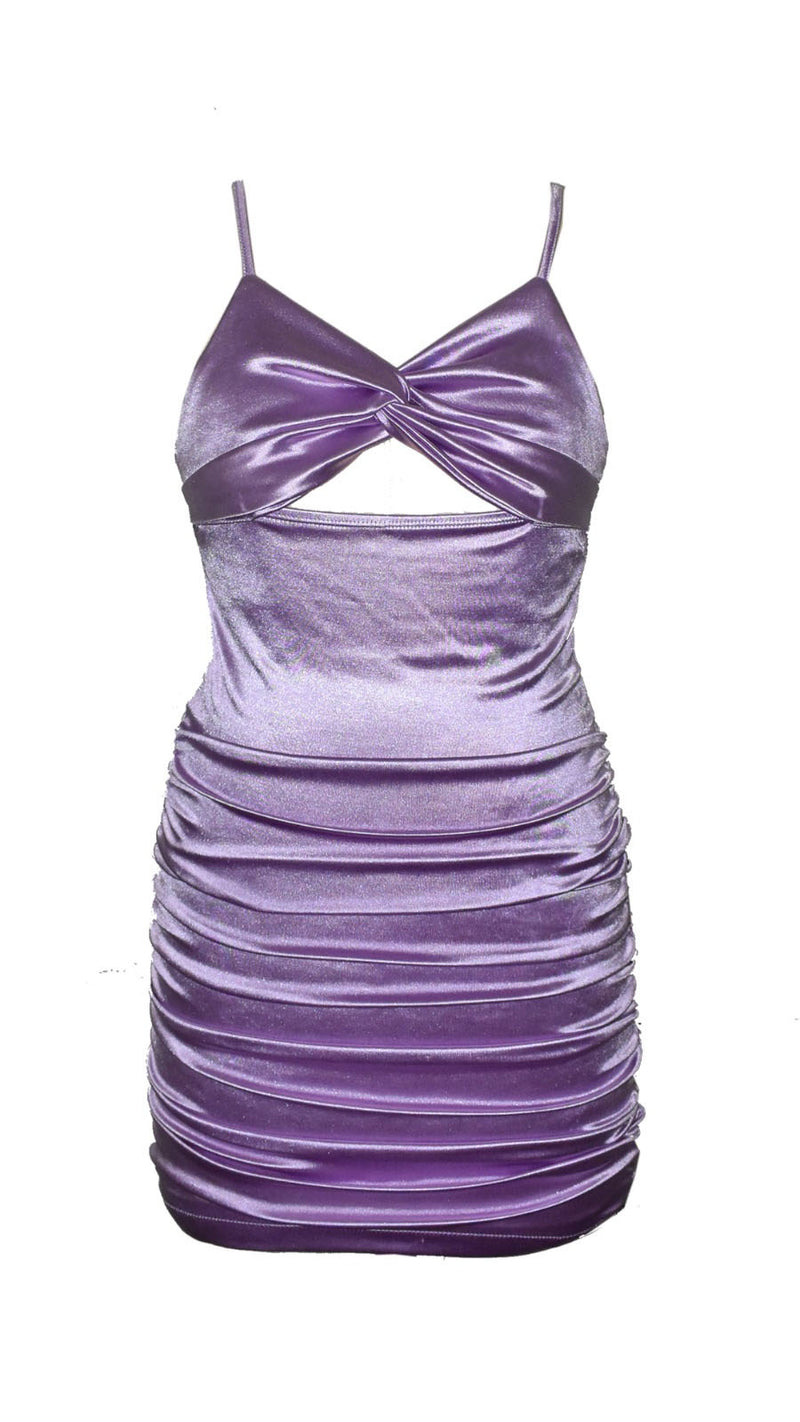 *Shining Lavender Ruched Dress*