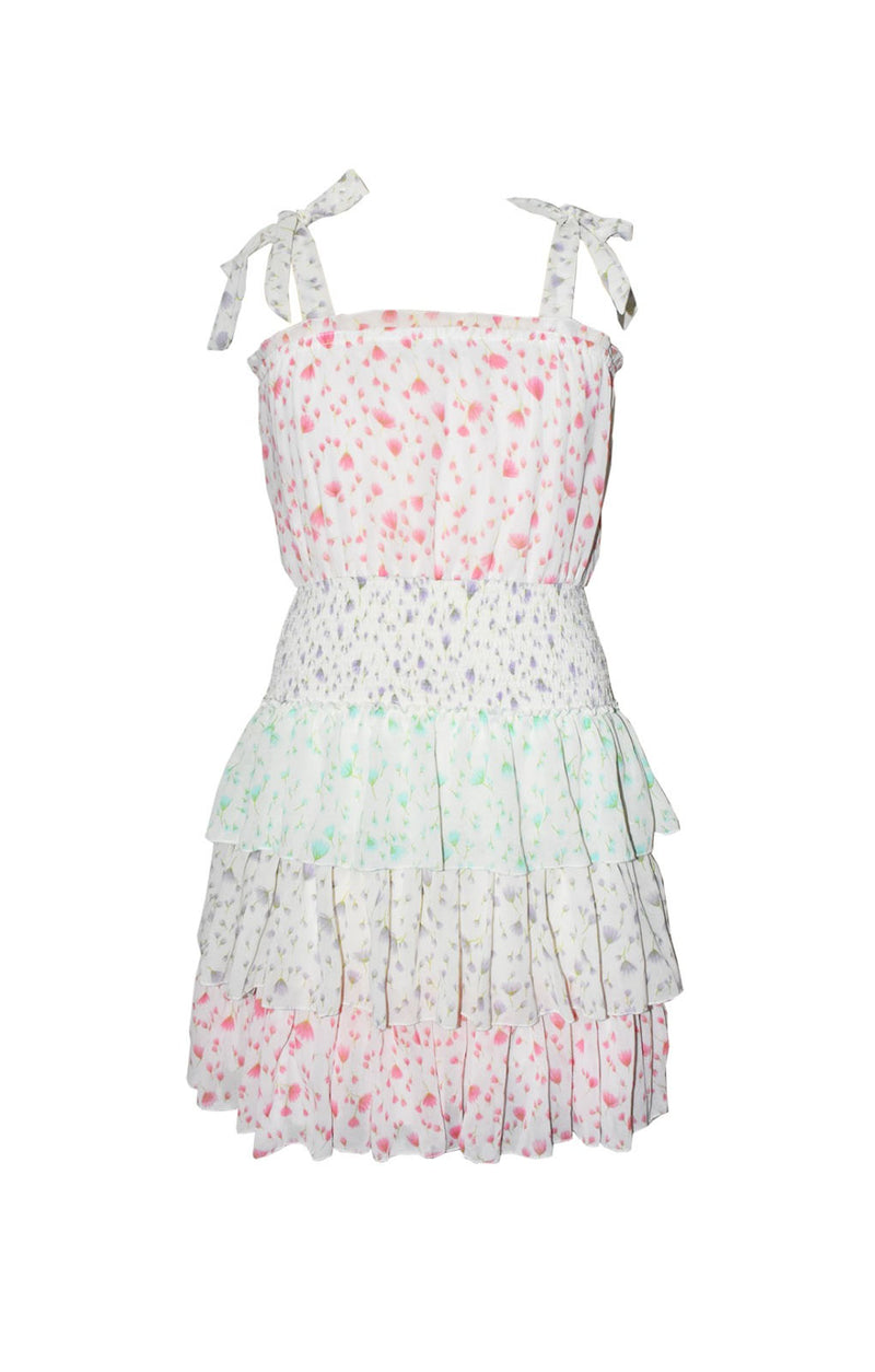 *Multi Color Floral Ruffle Dress*