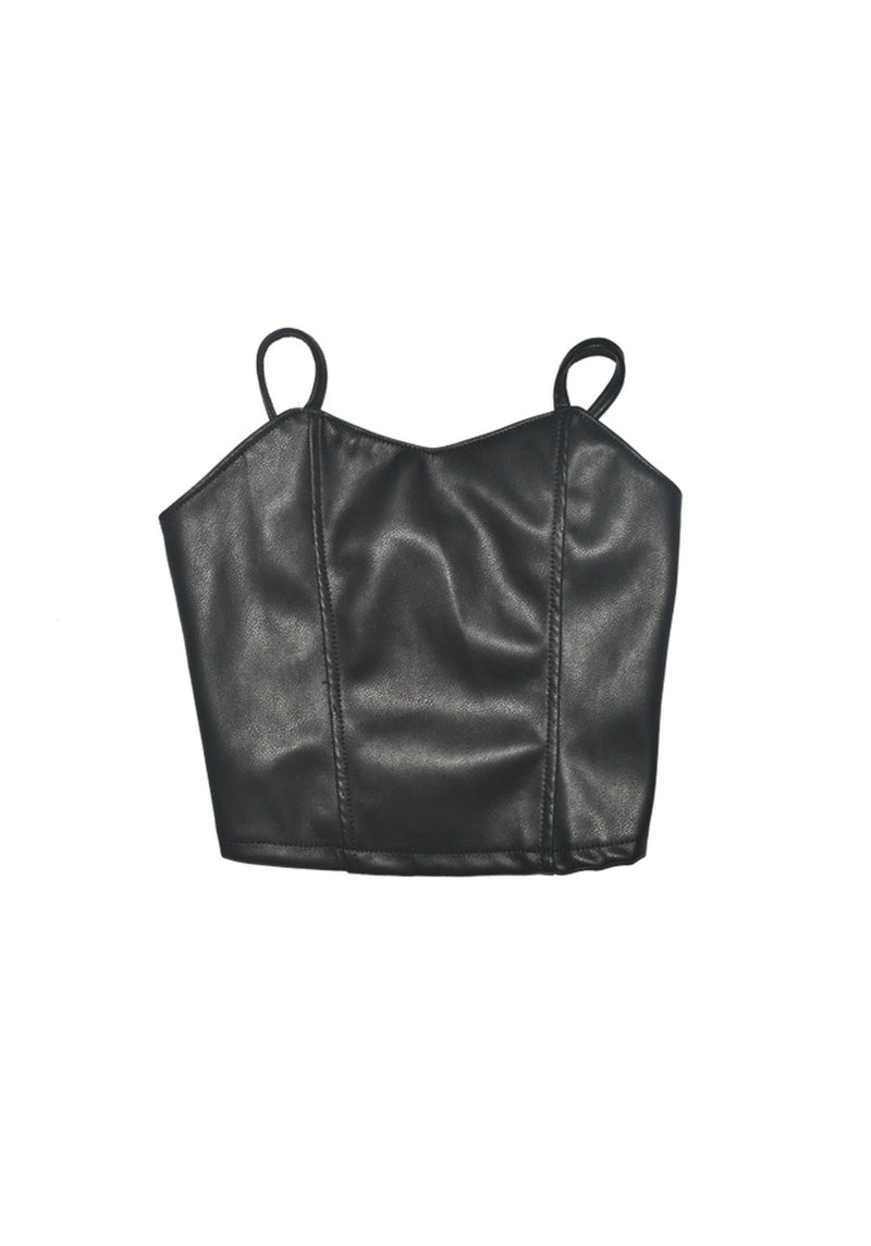 *Vegan Leather Corset Top*