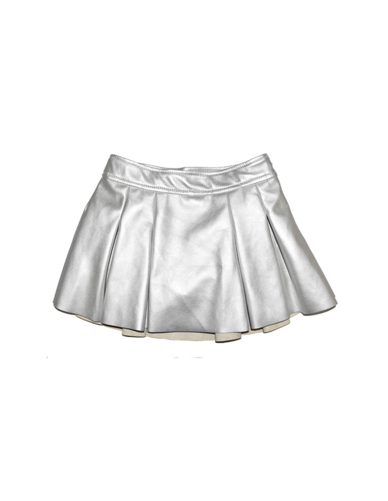 *Vegan Leather Pleated Skort*