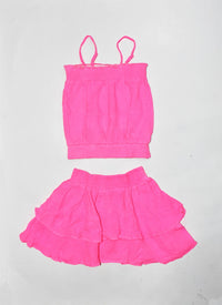 *Neon Pink Ruffle Skirt*