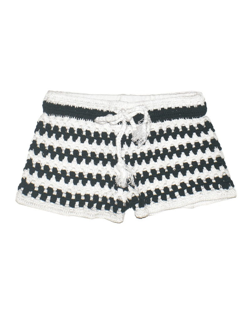 *Black White Crochet Short*