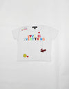 *White Everything Multicolor Short Sleeve Tee*