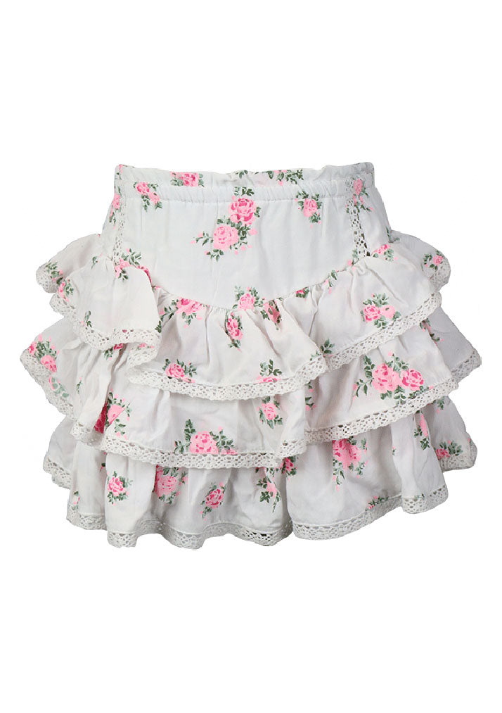 *White Rose Ruffle Skirt*