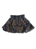 *Blue Bronze Stripe Smocked Skirt*