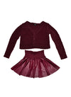 *Burgundy Long Sleeves Cardigan*