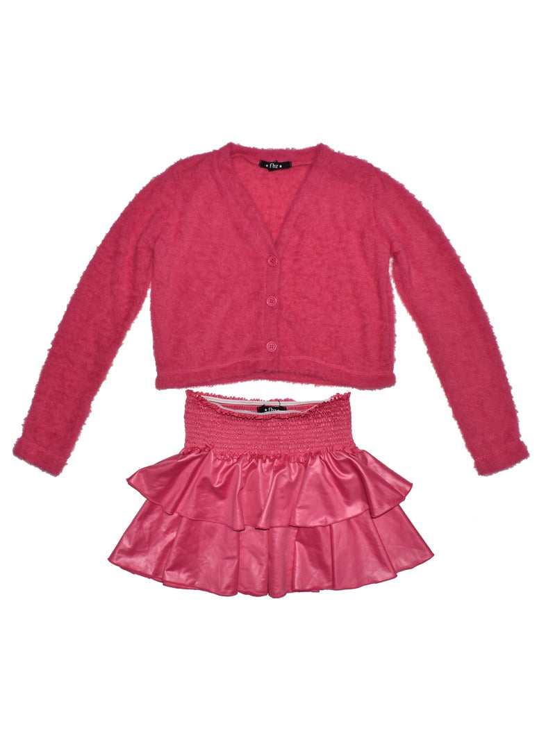 *Fuchsia Long Sleeves Cardigan*